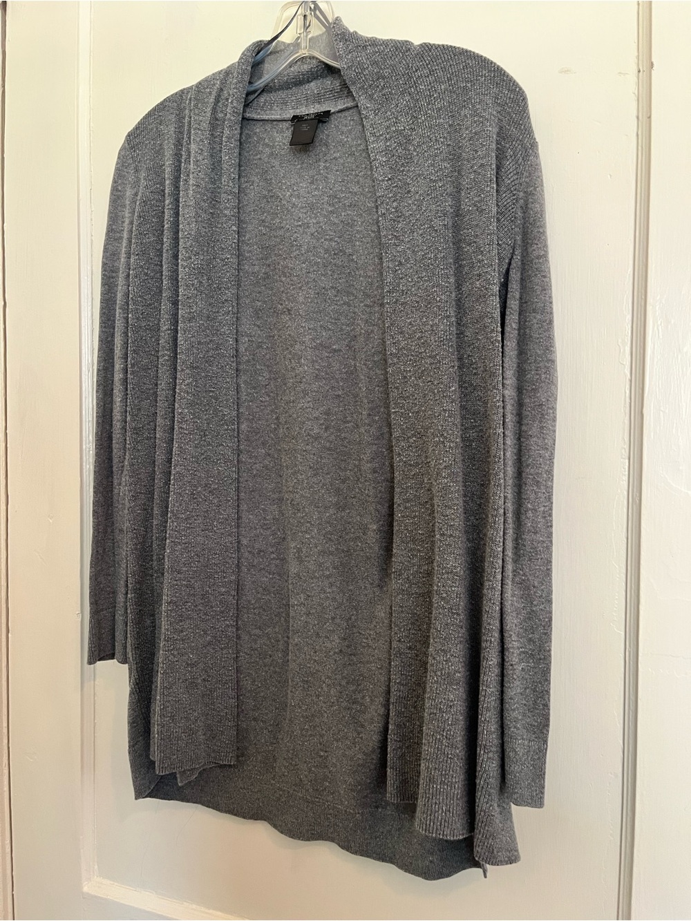 Ann Taylor Soft Gray Open-Front Women's Cardigan Sweater